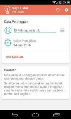Emulate Android APK Cek Biaya Listrik Bulanan Emulate Android APK Cek Biaya Listrik Bulanan