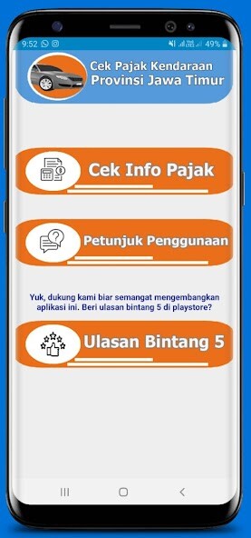 Run android online APK Cek Pajak Kendaraan Jawa Timur from MyAndroid or emulate Cek Pajak Kendaraan Jawa Timur using MyAndroid Run android online APK Cek Pajak Kendaraan Jawa Timur from MyAndroid or emulate Cek Pajak Kendaraan Jawa Timur using MyAndroid