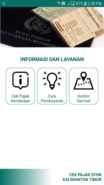 Run android online APK Cek Pajak STNK Kaltim from MyAndroid or emulate Cek Pajak STNK Kaltim using MyAndroid