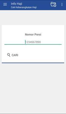 Emulate Android APK Cek Porsi  Keberangkatan Haji