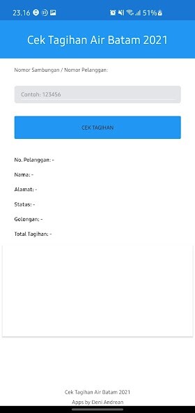Run android online APK Cek Tagihan Air Batam from MyAndroid or emulate Cek Tagihan Air Batam using MyAndroid