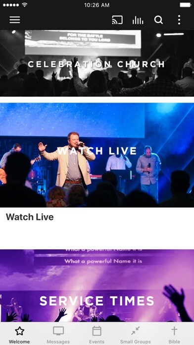 Emulate iPhone app CelebrationChurch Fairhope using MyAndroid Emulate iPhone app CelebrationChurch Fairhope using MyAndroid