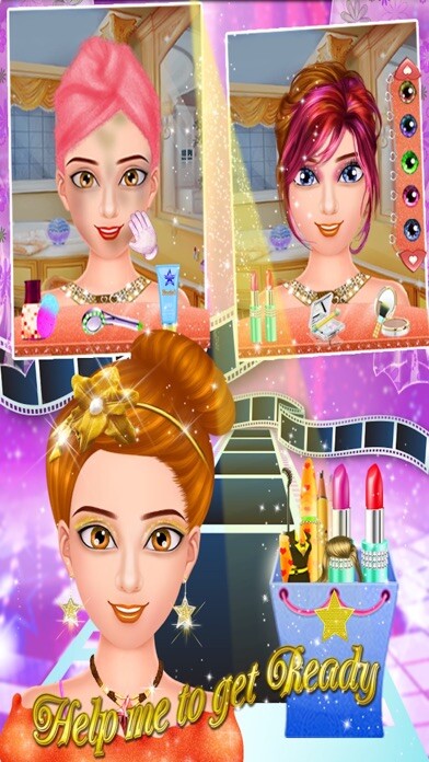 Emulate iPhone app Celebrity Salon - Super Celebrity Salon & Make up using MyAndroid