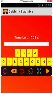 Emulate Android APK Celebrity Scramble