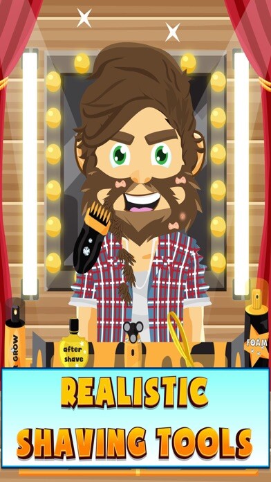 Emulate iPhone app Celebrity Shaving Beard Salon using MyAndroid