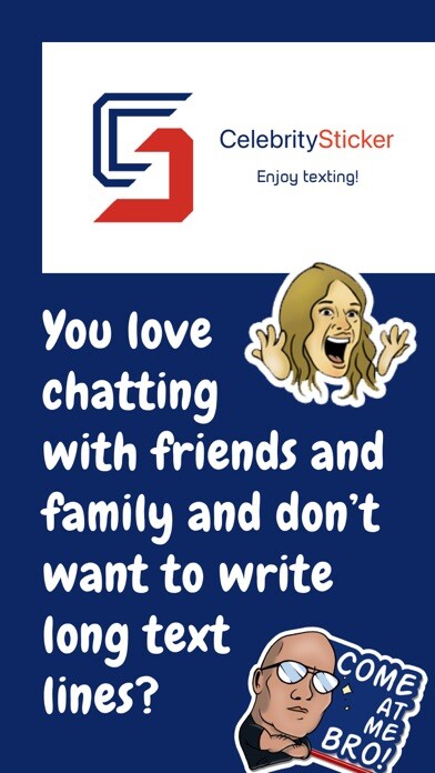 Emulate iPhone app CelebritySticker - Messenger using MyAndroid Emulate iPhone app CelebritySticker - Messenger using MyAndroid