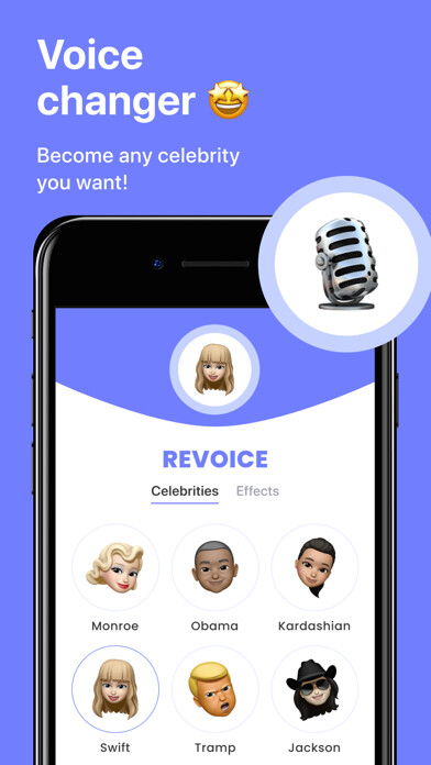 Emulate iPhone app Celebrity voice change effects using MyAndroid