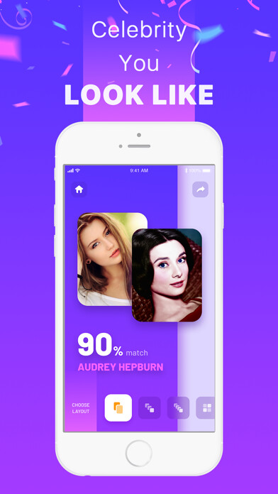 Emulate iPhone app CeleTwin- Celebrity Look Alike using MyAndroid