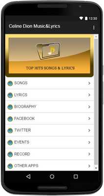Emulate Android APK Celine Dion MusicLyrics Emulate Android APK Celine Dion MusicLyrics