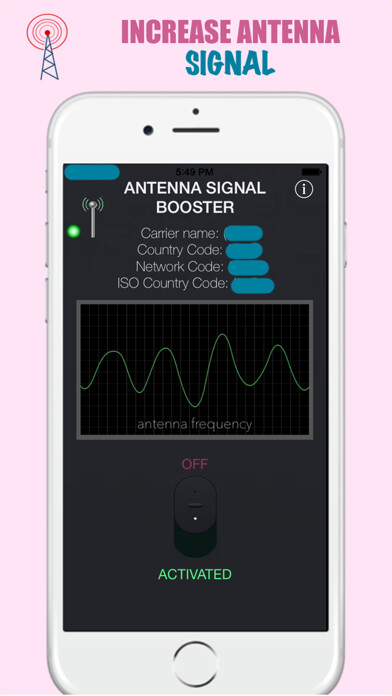Emulate iPhone app Cellular Antenna Booster using MyAndroid