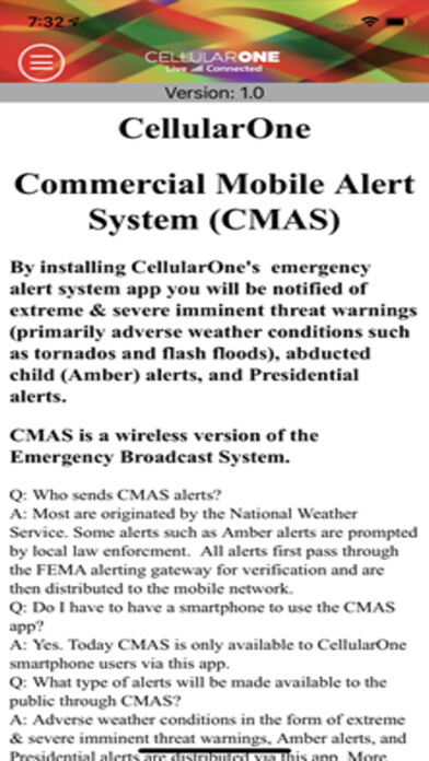 Emulate iPhone app CellularOne CMAS using MyAndroid Emulate iPhone app CellularOne CMAS using MyAndroid