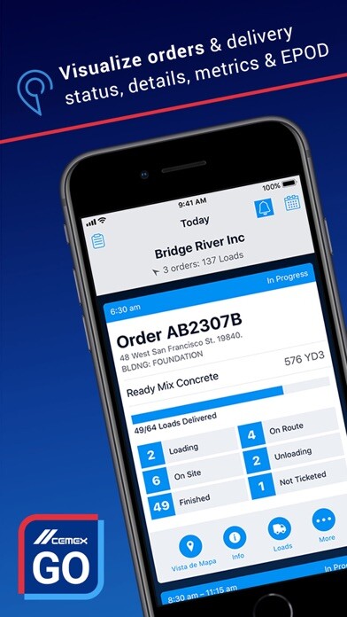 Emulate iPhone app CEMEX Go - Track using MyAndroid