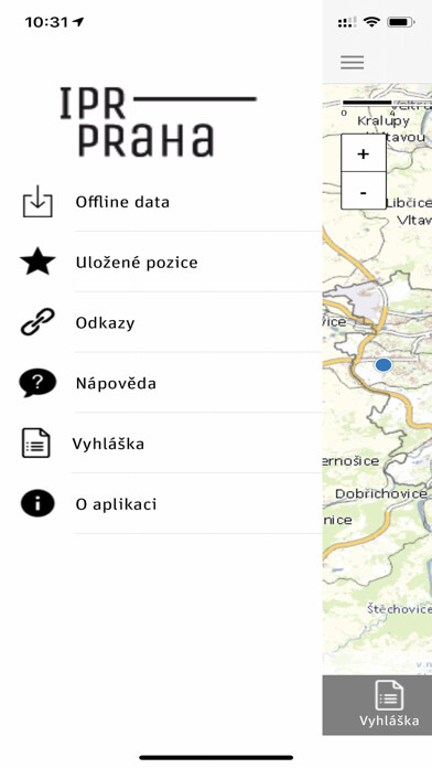 Emulate iPhone app Cenová mapa Prahy using MyAndroid