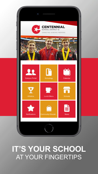 Emulate iPhone app Centennial School District 12 using MyAndroid