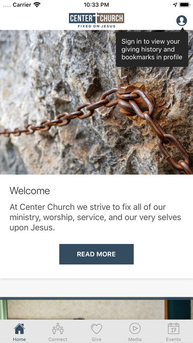 Emulate iPhone app Center Church Gilbert using MyAndroid Emulate iPhone app Center Church Gilbert using MyAndroid