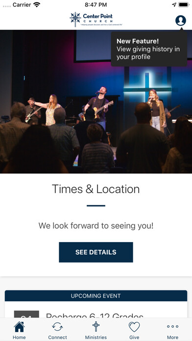 Emulate iPhone app Center Point Church NRH using MyAndroid Emulate iPhone app Center Point Church NRH using MyAndroid