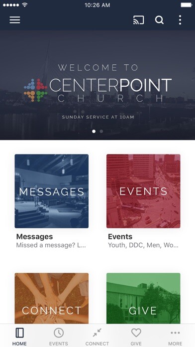 Emulate iPhone app Centerpoint Church Winnipeg using MyAndroid Emulate iPhone app Centerpoint Church Winnipeg using MyAndroid