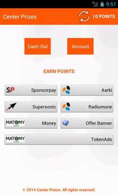 Emulate Android APK Center Prizes