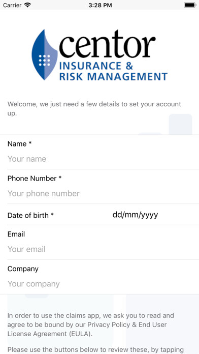 Emulate iPhone app Centor Insurance Claims App using MyAndroid Emulate iPhone app Centor Insurance Claims App using MyAndroid