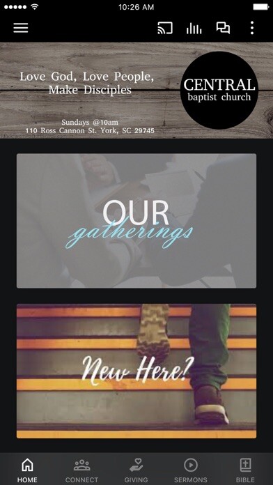 Emulate iPhone app Central Baptist Church using MyAndroid Emulate iPhone app Central Baptist Church using MyAndroid