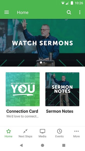 Emulate iPhone app Central Christian Church Ocala using MyAndroid