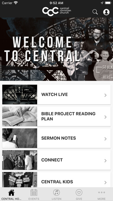 Emulate iPhone app Central Christian Church SJ using MyAndroid