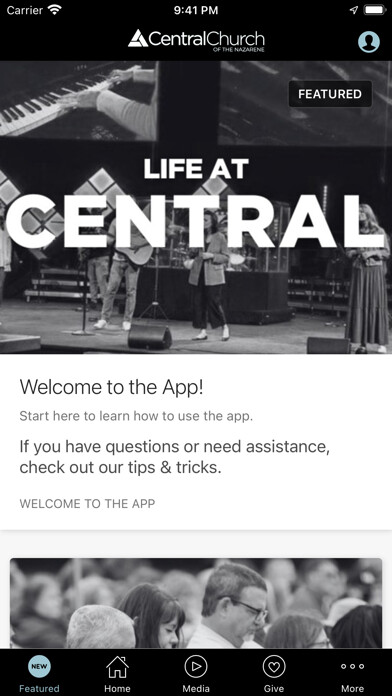 Emulate iPhone app Central Church of the Nazarene using MyAndroid