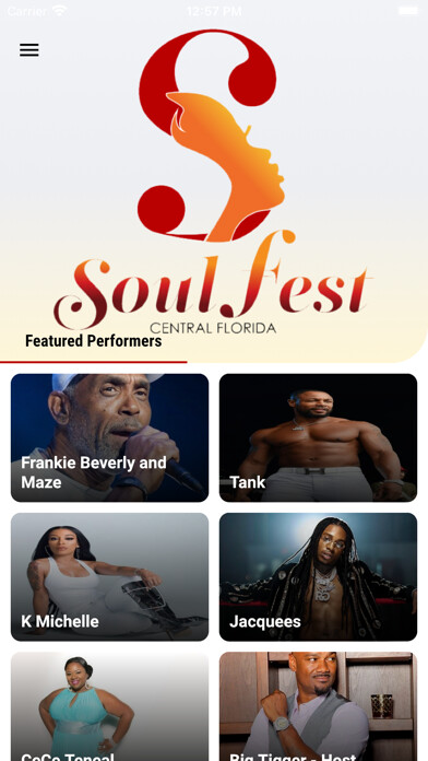 Emulate iPhone app Central FL Soul Fest using MyAndroid