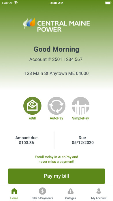 Emulate iPhone app Central Maine Power using MyAndroid Emulate iPhone app Central Maine Power using MyAndroid