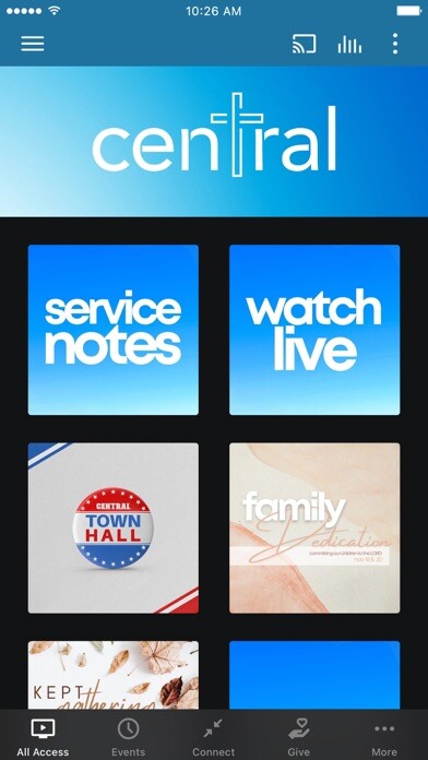 Emulate iPhone app CentralNow using MyAndroid