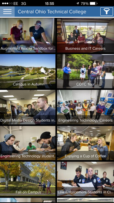 Emulate iPhone app Central Ohio Technical College using MyAndroid