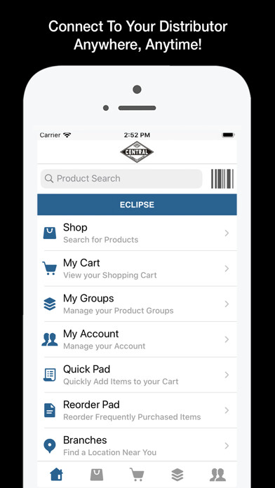 Emulate iPhone app Central Plumbing Specialties using MyAndroid