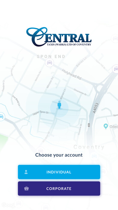 Emulate iPhone app Central Taxis (Warks) using MyAndroid