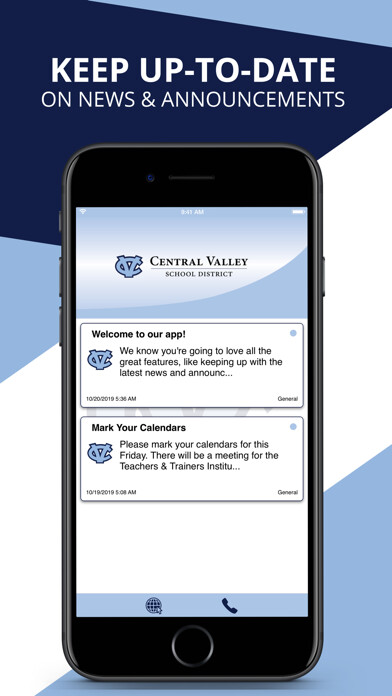 Emulate iPhone app Central Valley School District using MyAndroid Emulate iPhone app Central Valley School District using MyAndroid
