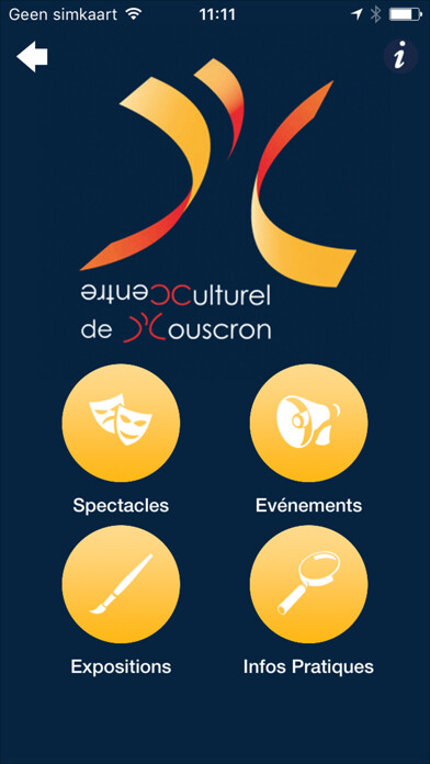 Emulate iPhone app Centre Culturel Mouscron using MyAndroid Emulate iPhone app Centre Culturel Mouscron using MyAndroid