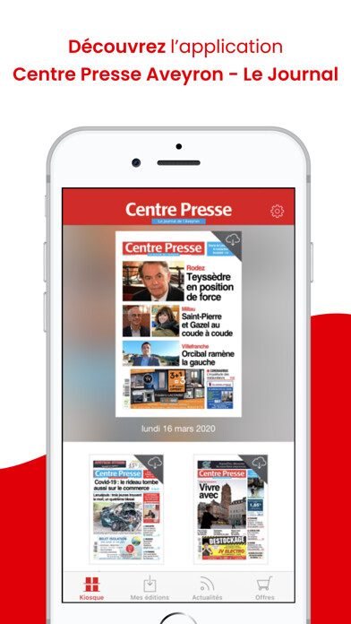 Emulate iPhone app Centre Presse Le Journal using MyAndroid