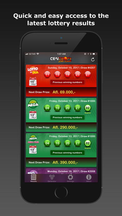 Emulate iPhone app Centropy Lotto Results using MyAndroid Emulate iPhone app Centropy Lotto Results using MyAndroid
