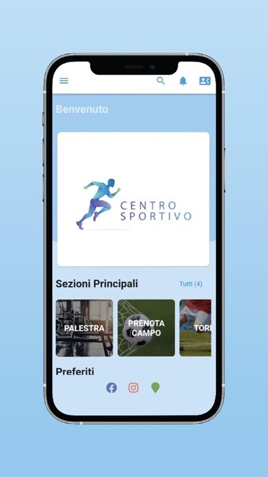 Emulate iPhone app Centro sportivo using MyAndroid