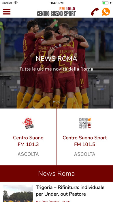 Emulate iPhone app Centro Suono Sport 101.5 using MyAndroid Emulate iPhone app Centro Suono Sport 101.5 using MyAndroid