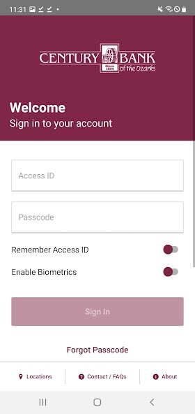 Run android online APK Century Bank of the Ozarks from MyAndroid or emulate Century Bank of the Ozarks using MyAndroid