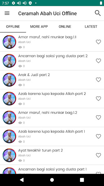Run android online APK Ceramah Abah Uci Offline from MyAndroid or emulate Ceramah Abah Uci Offline using MyAndroid