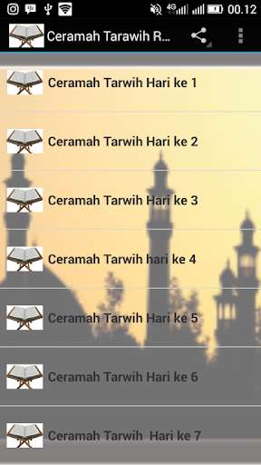 Run android online APK Ceramah-Ceramah Tarawih Ramadhan 2017 from MyAndroid or emulate Ceramah-Ceramah Tarawih Ramadhan 2017 using MyAndroid Run android online APK Ceramah-Ceramah Tarawih Ramadhan 2017 from MyAndroid or emulate Ceramah-Ceramah Tarawih Ramadhan 2017 using MyAndroid