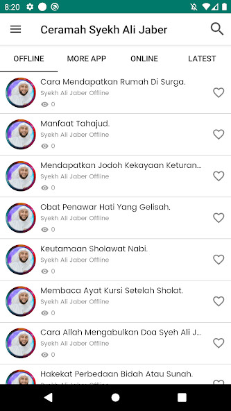 Run android online APK Ceramah Syekh Ali Jaber from MyAndroid or emulate Ceramah Syekh Ali Jaber using MyAndroid
