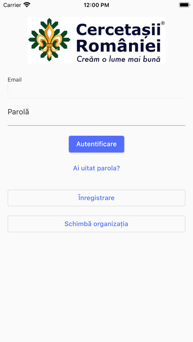 Emulate iPhone app Cercetasii Romaniei using MyAndroid