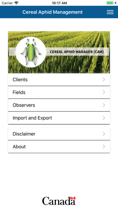 Emulate iPhone app Cereal Aphid Manager using MyAndroid