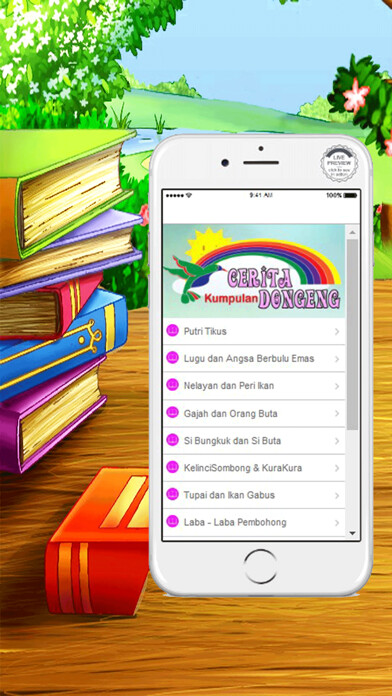 Emulate iPhone app Cerita Dongeng Anak using MyAndroid