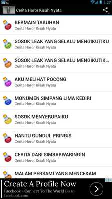 Emulate Android APK Cerita Horor Kisah Nyata