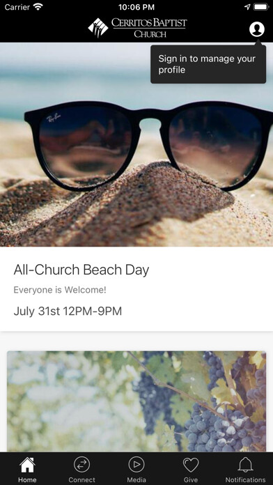 Emulate iPhone app Cerritos Baptist Church using MyAndroid Emulate iPhone app Cerritos Baptist Church using MyAndroid