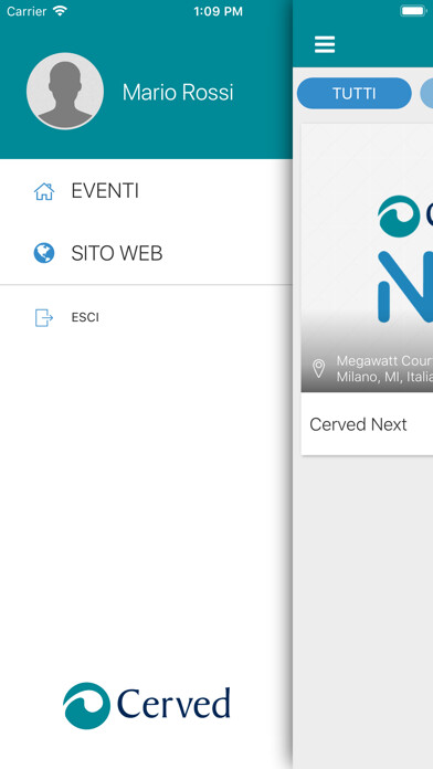 Emulate iPhone app Cerved Events using MyAndroid