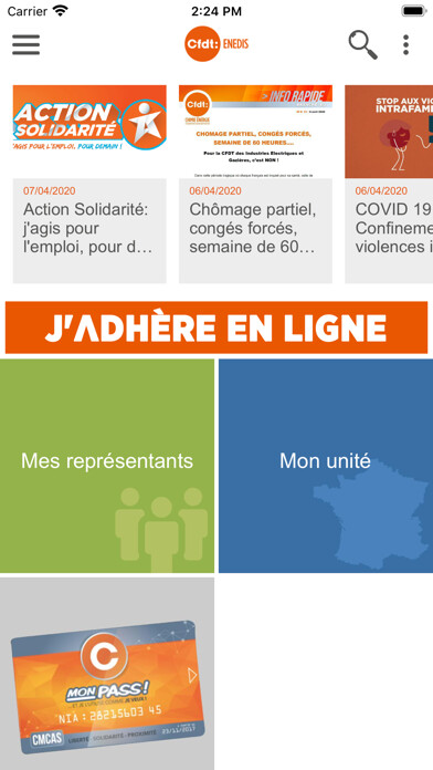 Emulate iPhone app CFDT ENEDIS using MyAndroid